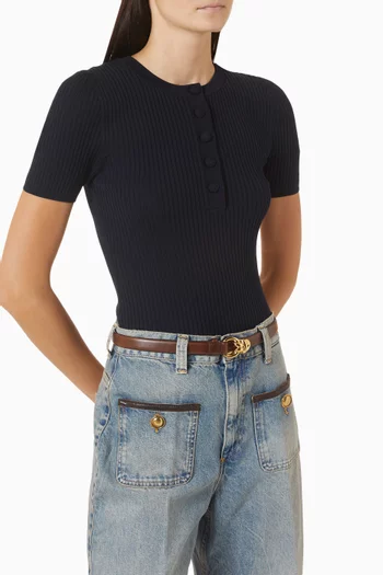 Strapontin Slim Belt in Leather