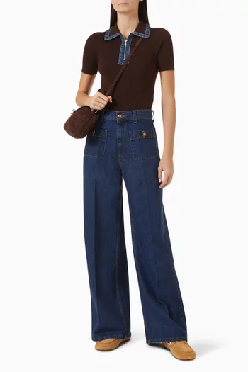 Floride Wide-leg Jeans in Denim