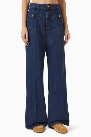 Floride Wide-leg Jeans in Denim