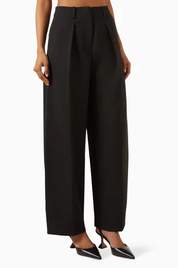 Pistido Pleated Barrel-leg Pants