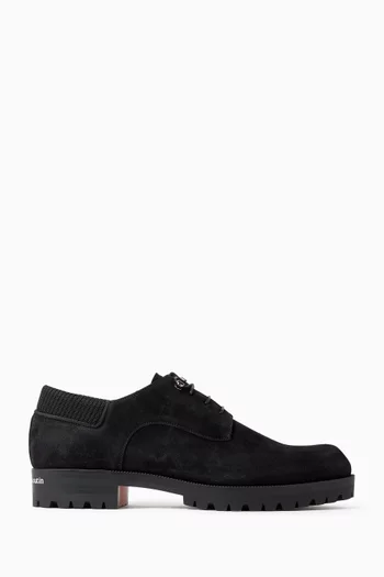 Cavafield Derbies in Abrasivato Calf Leather