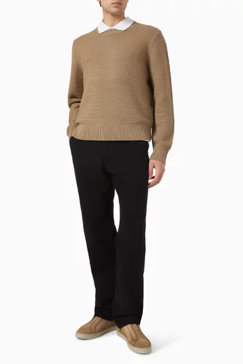 Crafted Texture Sweater in Cotton & Cashmere