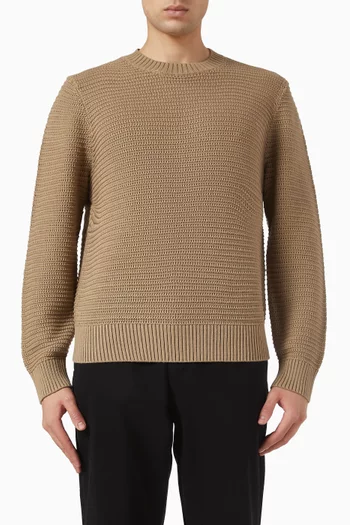 Crafted Texture Sweater in Cotton & Cashmere