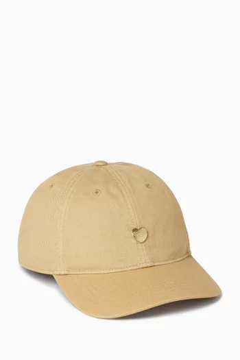 Metal Heart Cap in Cotton-twill
