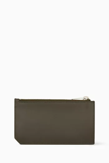 Paris Fragments Zip Card Case in Smooth Leather