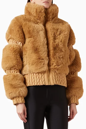 Furry Faux Fur Ski Jacket