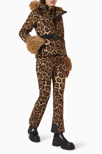 Jagger Faux Fur-trim Printed Ski Jacket