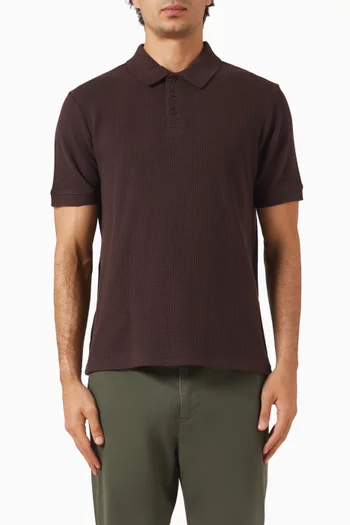 Variegated Polo T-shirt in Pima-cotton