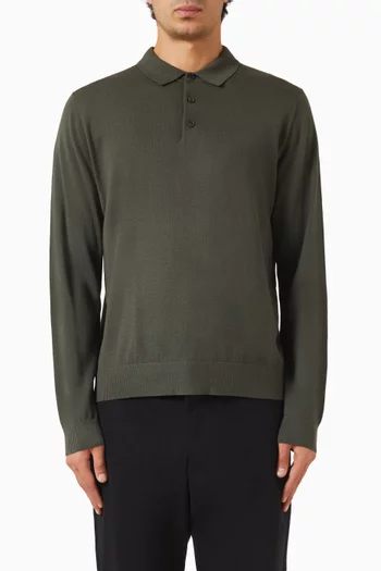 Polo T-shirt in Merino-wool Knit