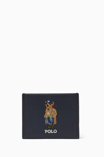 Polo Bear Card Case in Leather