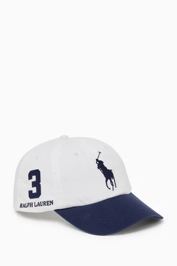 Embroidered Cap in Cotton Twill