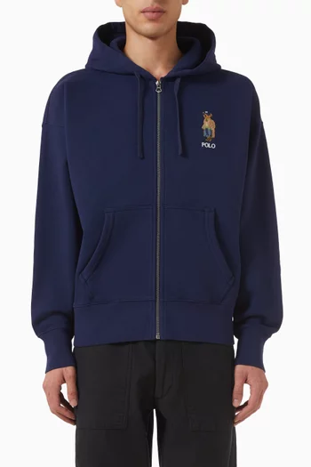 Polo Bear Hoodie in Cotton Blend