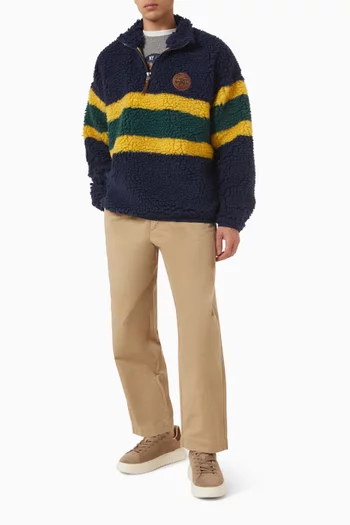 Striped Sweatshirt in Fleece
