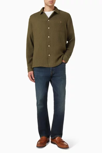 Button-down Knit Shirt in Cotton