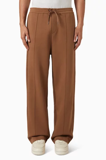 Wide-leg Track Pants in Cotton Blend
