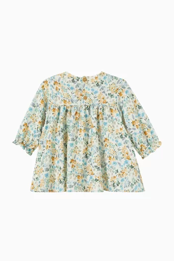 Floral-print Dress in Cotton