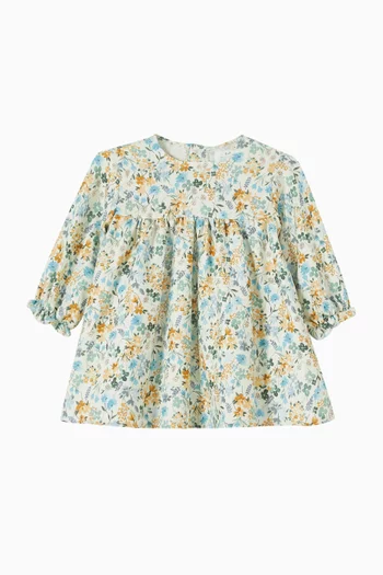 Floral-print Dress in Cotton