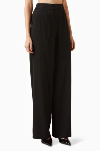 Straight-leg Pants in Wool-blend
