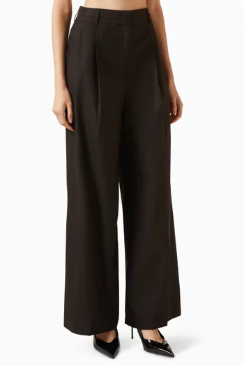 Pinstripe Straight-leg Pants