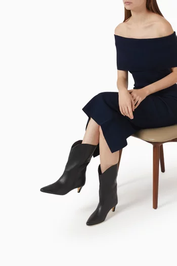 Daniela Mid Boots in Leather