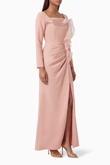 Ruffle Slit Dress