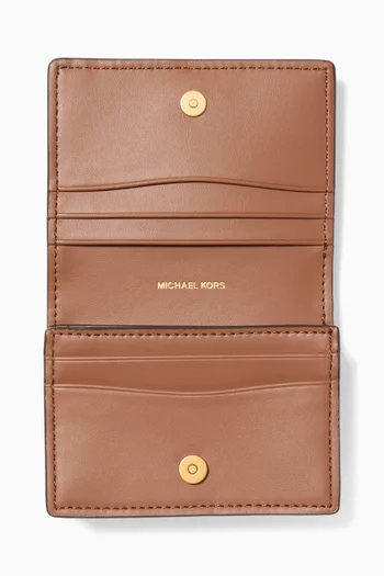 Small Bryant Compact Wallet in Pebbled Leather