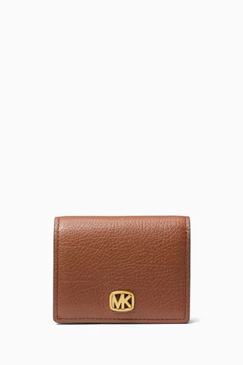 Small Bryant Compact Wallet in Pebbled Leather