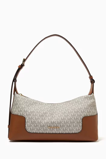 Medium Slouchy Shoulder Bag in Canvas