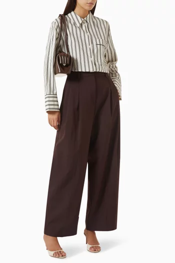 Wide-Leg Pants in Wool-blend