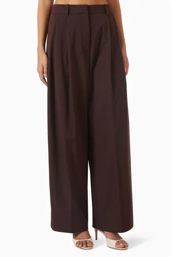 Wide-Leg Pants in Wool-blend
