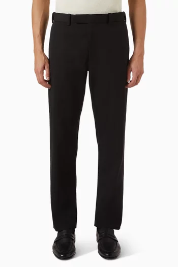 Straight-leg Pants in Cotton Blend