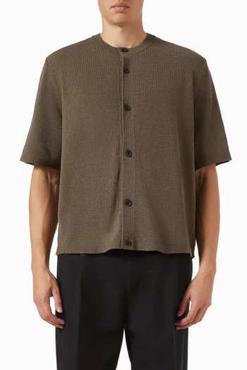 Button-up Cardigan in Bouclé-knit