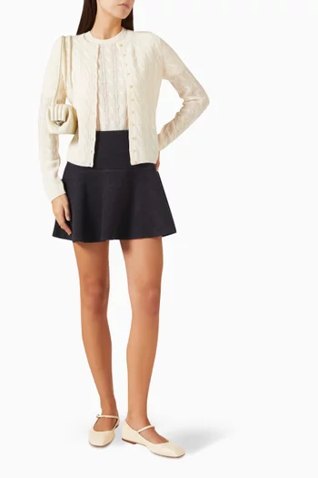 Cable-knit Cardigan in Cashmere