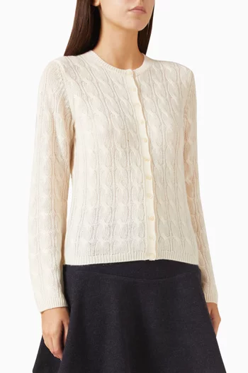 Cable-knit Cardigan in Cashmere