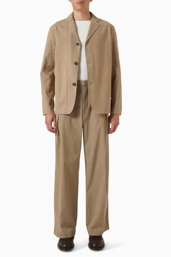 Unstructured Blazer in Cotton Blend
