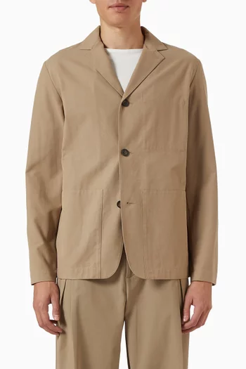 Unstructured Blazer in Cotton Blend