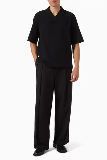 Drawstring-waist Pants in Cotton