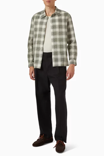 Check-print Shirt in Cotton