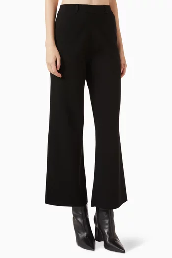 Straight-leg Pants in Merino Wool-blend