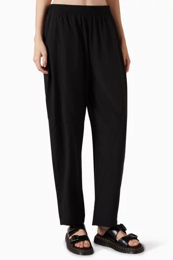 Panelled Elasticated Barrel-leg Pants