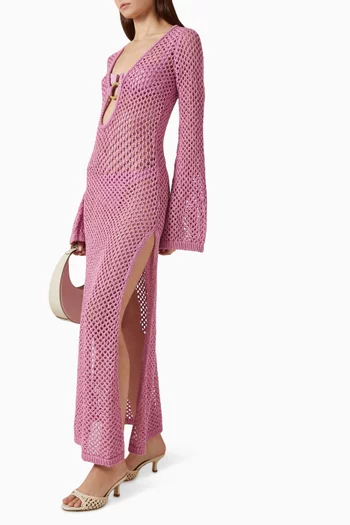 Montego Maxi Dress in Petite Crochet