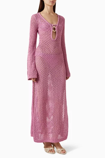 Montego Maxi Dress in Petite Crochet