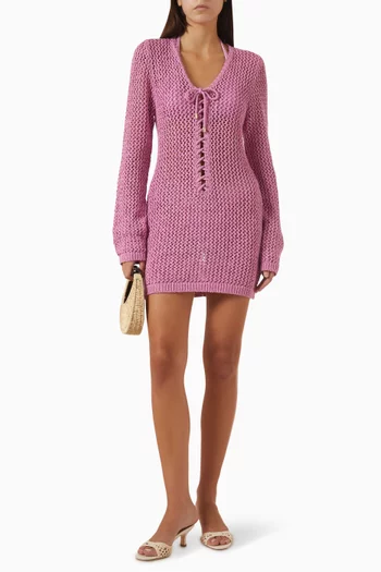 Corossol Mini Dress in Petit Crochet