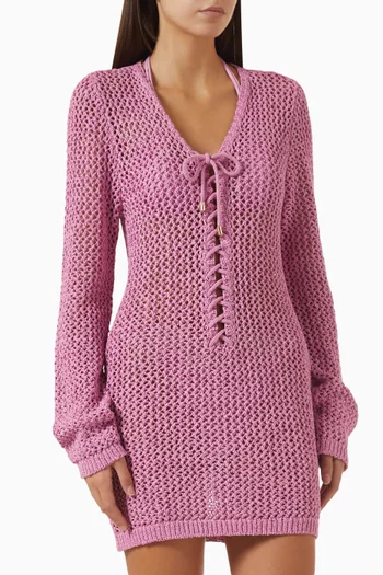 Corossol Mini Dress in Petit Crochet