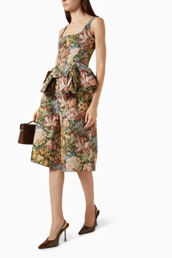 Peplum Corset Top in Brocade