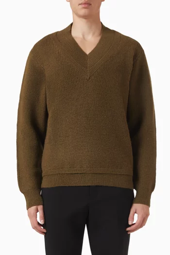 V-neck Knit Top