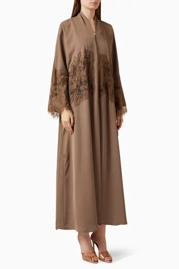 Thread-embroidered Abaya
