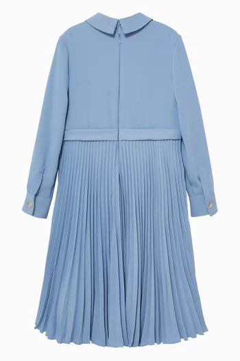 Ruffle-detail Dress in Plisse