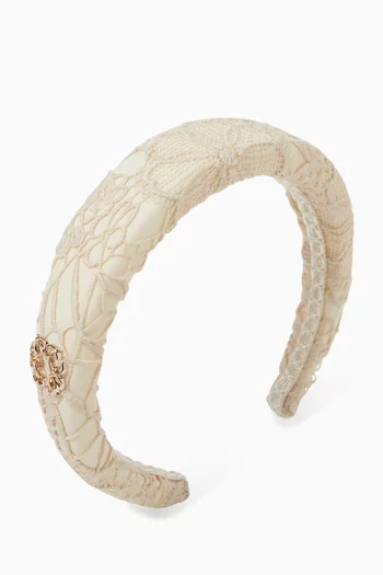 Logo Headband in Macramé