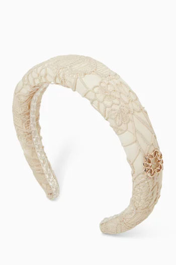 Logo Headband in Macramé
